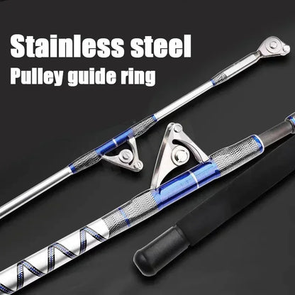 HookUpCo. 2.1M Big Game Fishing Rod with Roller Guides - HookUpCo.