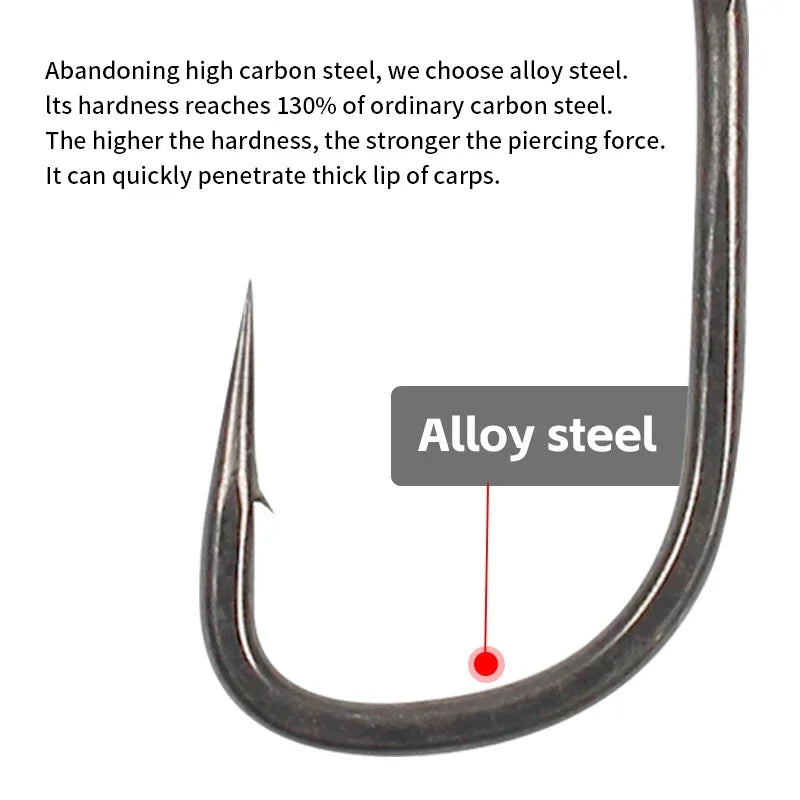 HookUpCo. 10 Ultra Sharp PTFE Coated Fishing Hooks - HookUpCo.