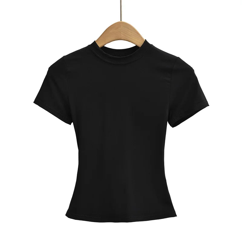 Stylish Slim Fit Casual T-Shirt for Women - Trendy Solid Color