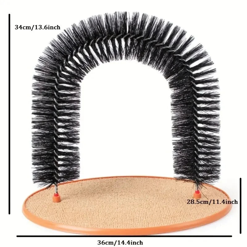 HookUpCo. Cat Grooming Arch with Scratching Pad