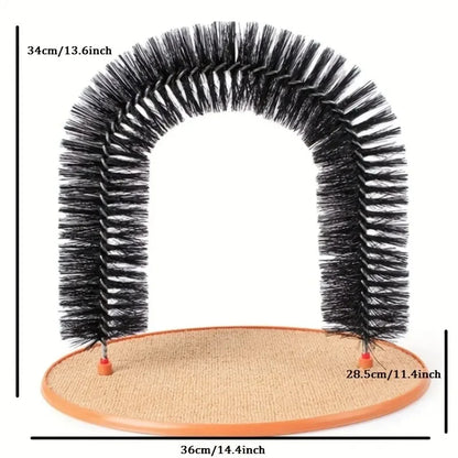 HookUpCo. Cat Grooming Arch with Scratching Pad