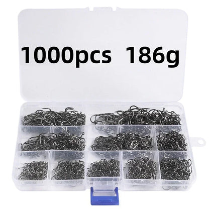 Carbon Steel Fishing Hooks in Bulk 50-1600 PCS - HookUpCo. - HookUpCo.