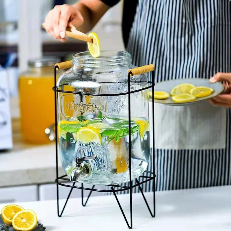 Elegant Glass Beverage Dispenser
