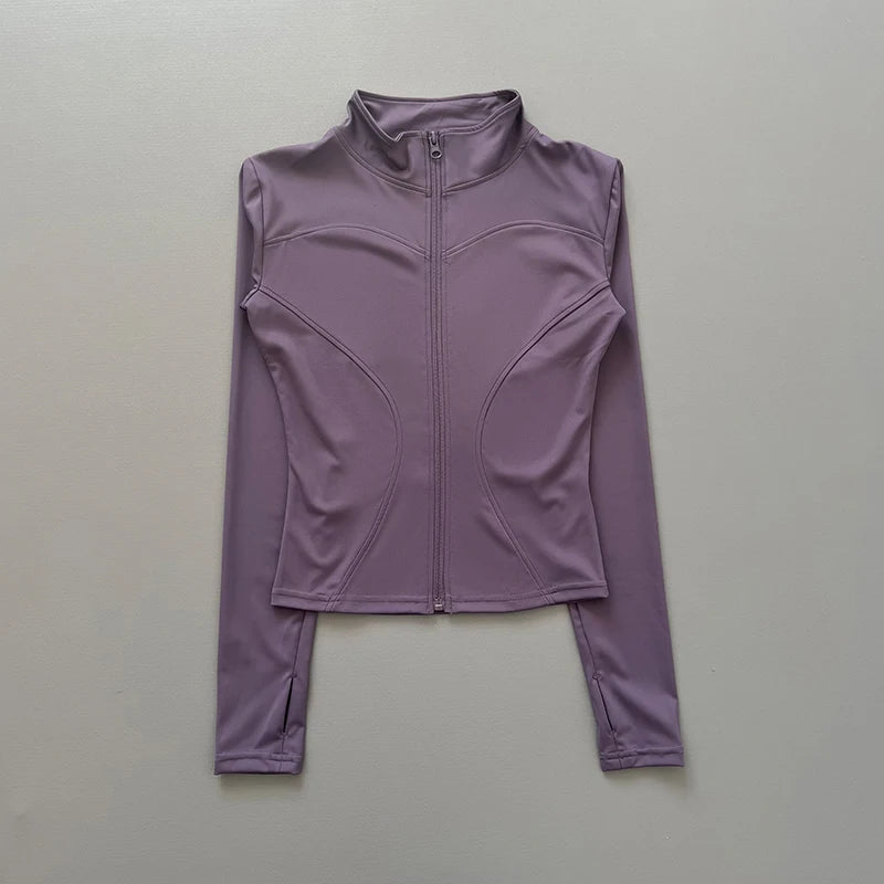 Women's Quick-Dry Stretch Workout Jacket, Slim Fit