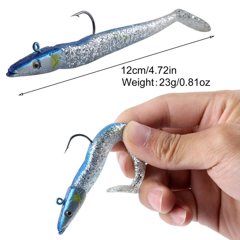 HookUpCo. 5pcs Soft Wobblers Fishing Lures Set