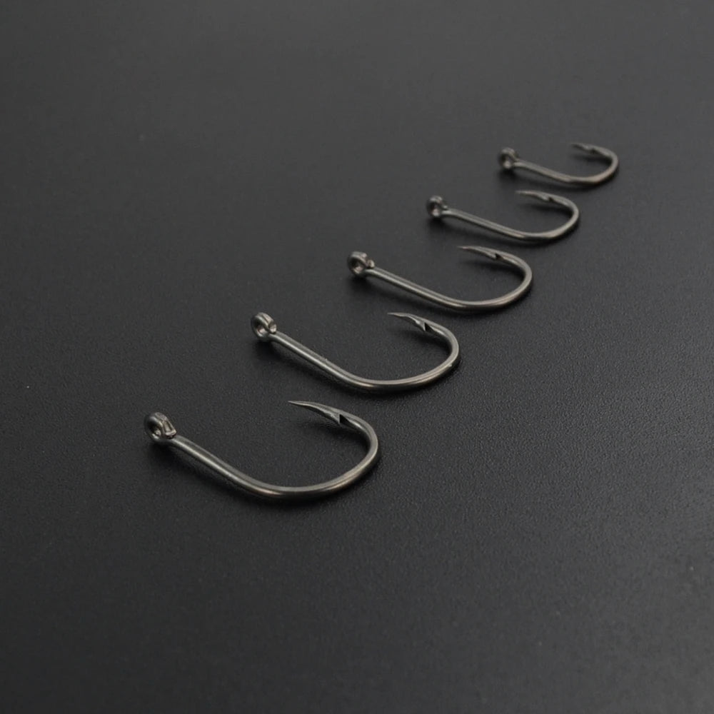 HookUpCo. High Carbon Barbed Fishing Hooks, 30 Pack - HookUpCo.