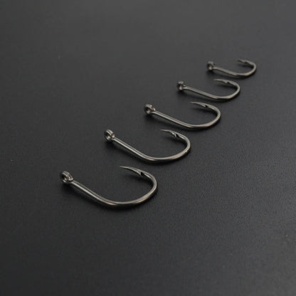 HookUpCo. High Carbon Barbed Fishing Hooks, 30 Pack - HookUpCo.