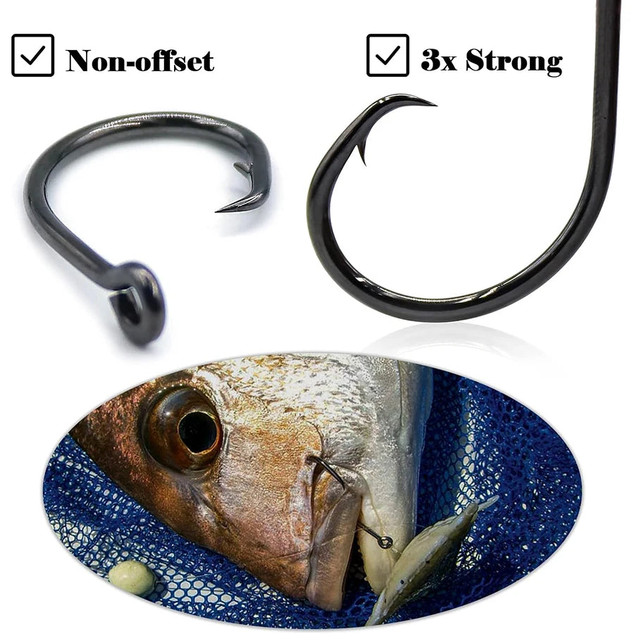 HookUpCo. Black Circle Hooks for Tuna Fishing - HookUpCo.
