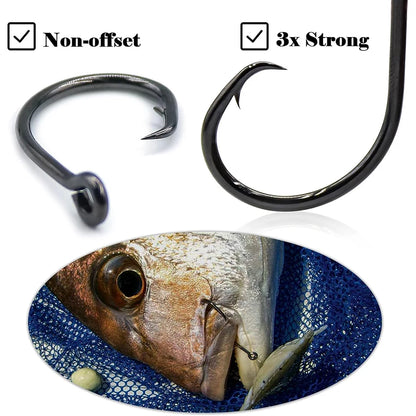 HookUpCo. Black Circle Hooks for Tuna Fishing - HookUpCo.
