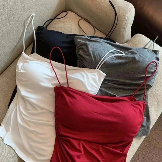 HookUpCo. Women's Summer Halter Top with Built-In Bra