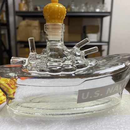 HookUpCo. 3D Whiskey Ship Glass Decanter 300ml
