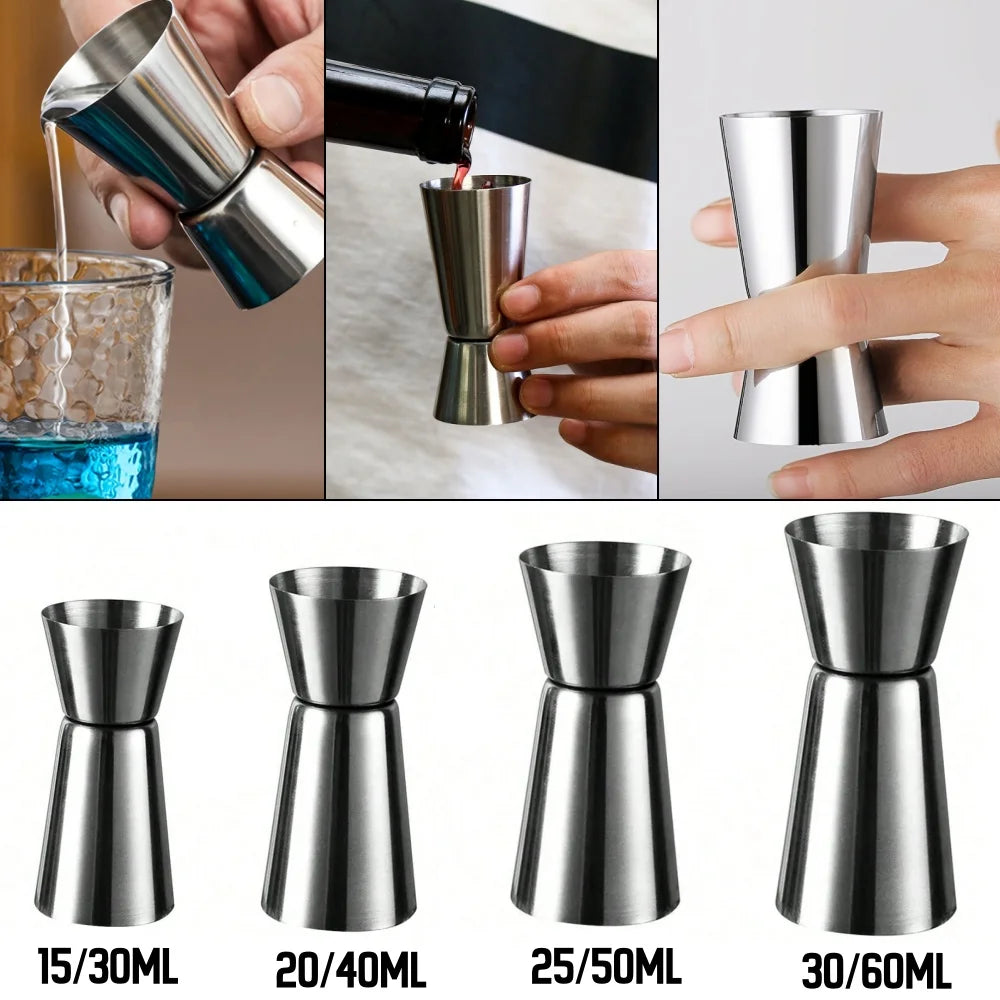 Stainless Steel Dual Shot Cocktail Shaker for Party Drinks