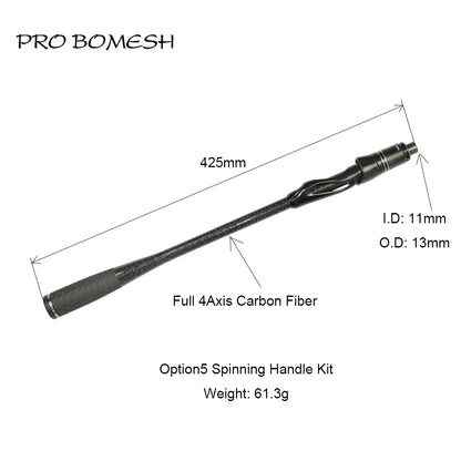 HookUpCo. Carbon Fiber Taper Grip Fishing Handle - HookUpCo.