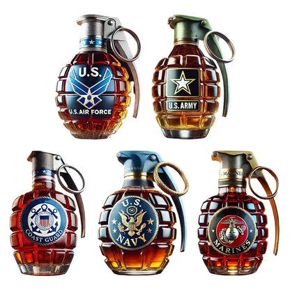 Engraved Military Hand Whiskey Bottle Gift