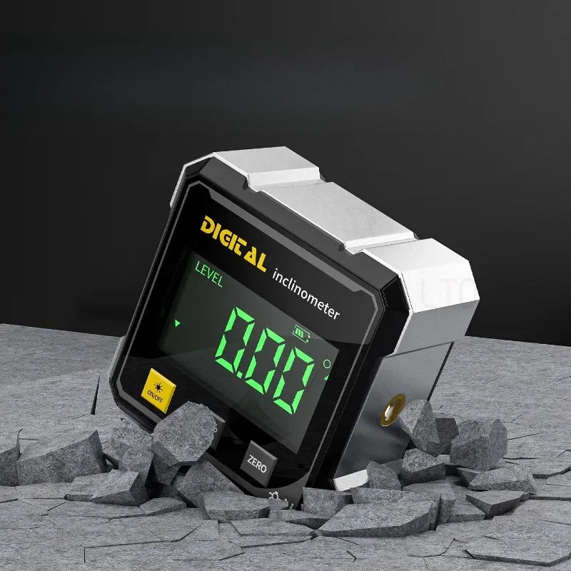 Digital Display Inclinometer Tool with Magnetic Leveling Feature