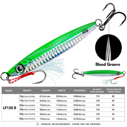 Durable Bionic Metal Jig for Realistic Sea Fishing Action