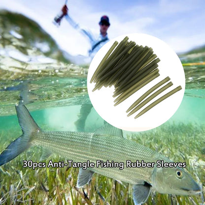 54mm Anti-Tangle Rubber Sleeves for Fishing Hooks - HookUpCo.