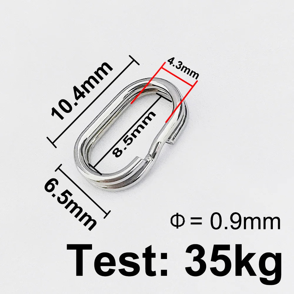 HookUpCo. Stainless Steel Fishing Split Rings 50pcs - HookUpCo.