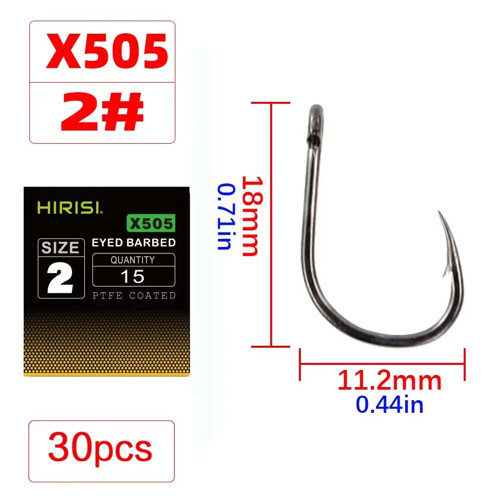 HookUpCo. High Carbon Barbed Fishing Hooks, 30 Pack - HookUpCo.