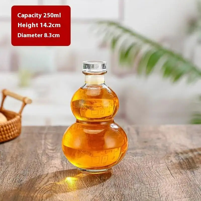 Elegant Borosilicate Glass Wine Bottle with Lid