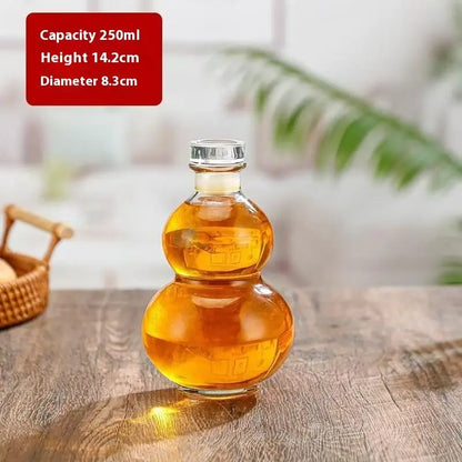 Elegant Borosilicate Glass Wine Bottle with Lid