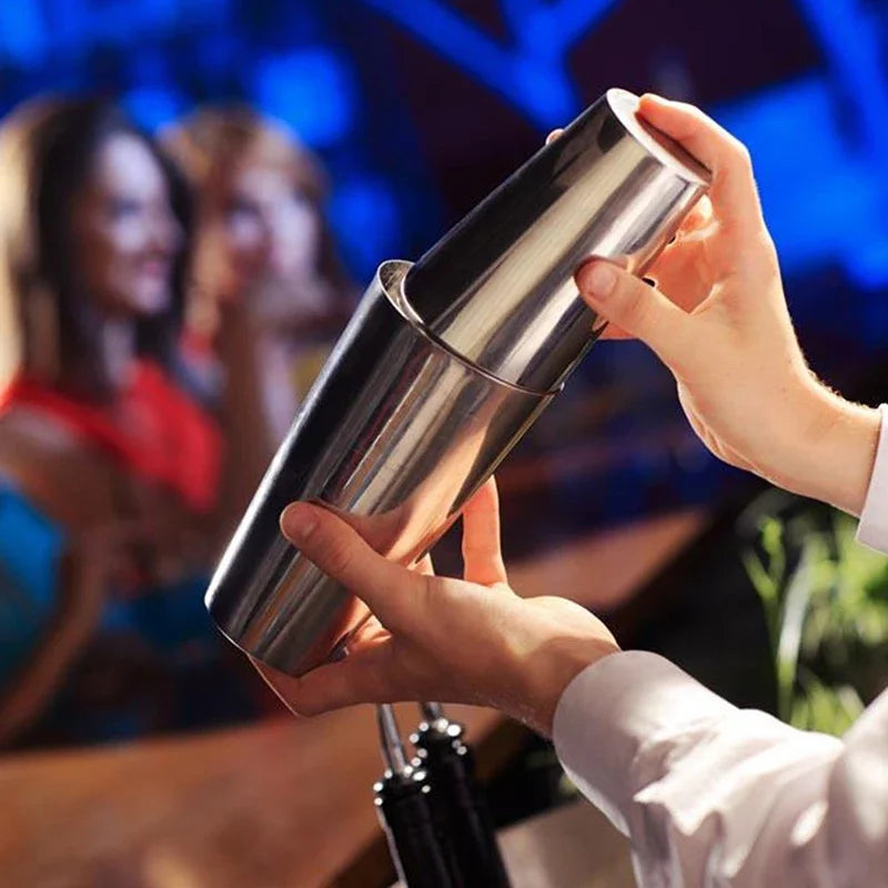 HookUpCo. Stainless Steel Cocktail Shaker Set