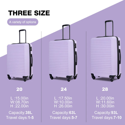HookUpCo. Durable Hardside Luggage Set