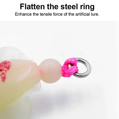 Luminous Squid Lures with Double Assist Hooks for Fishing