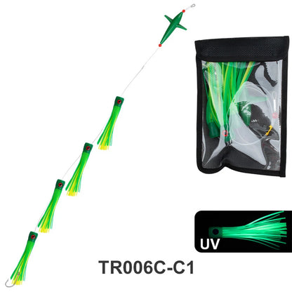 HookUpCo. 9" Rigged Squid Lures for Big Game Fishing - HookUpCo.