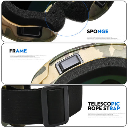 Large Frame Ski Goggles with Colorful Anti-Glare Lens