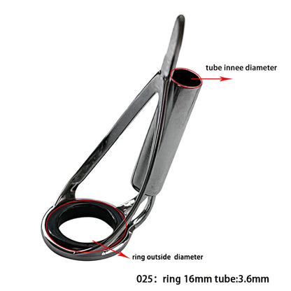 Smooth Iron Fishing Rod Tip Guides Repair Kit