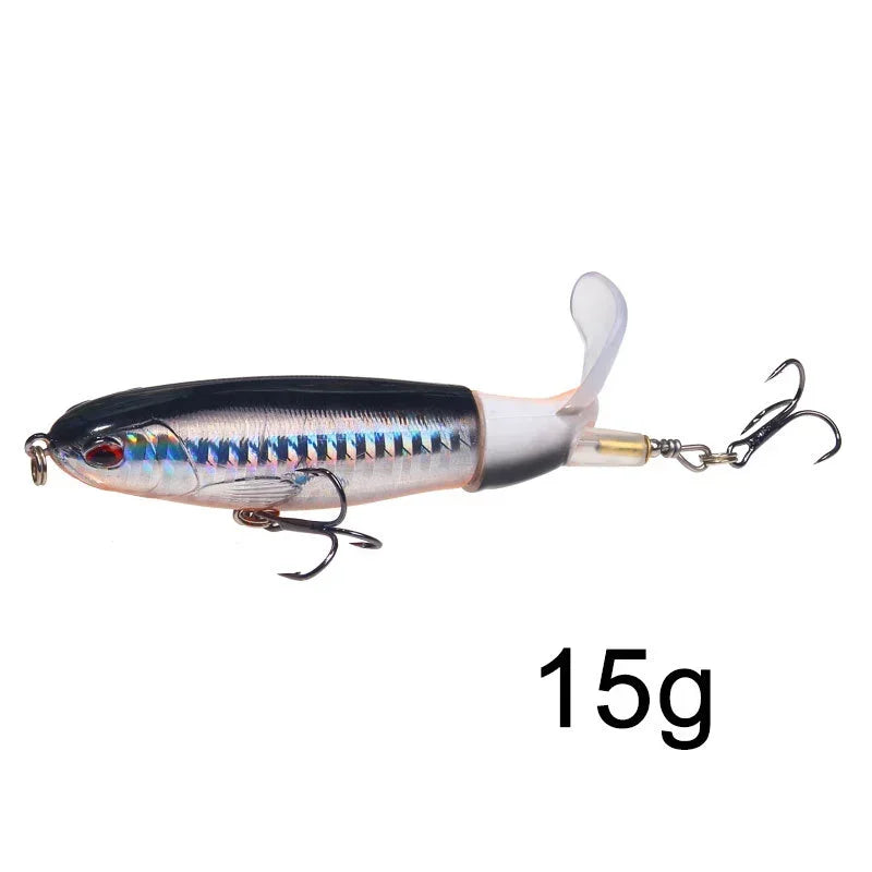 HookUpCo. Topwater Fishing Lure with Rotating Tail