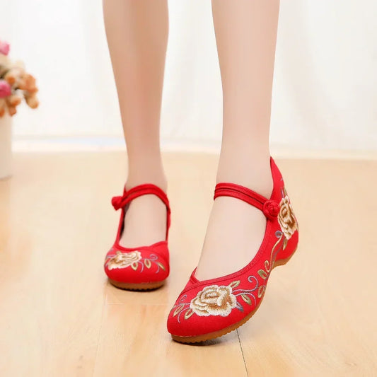 Vintage Embroidered Ethnic Casual Shoes for Women