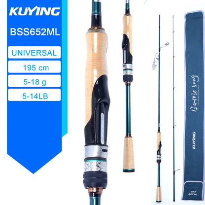 HookUpCo. Carbon Spinning Fishing Rods 6'3"-6'10" - HookUpCo.