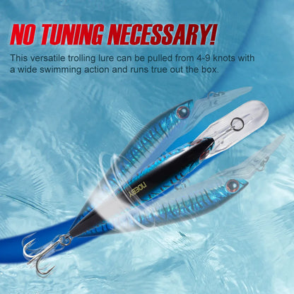 HookUpCo. 14cm Trolling Minnow Lure for Tuna - HookUpCo.