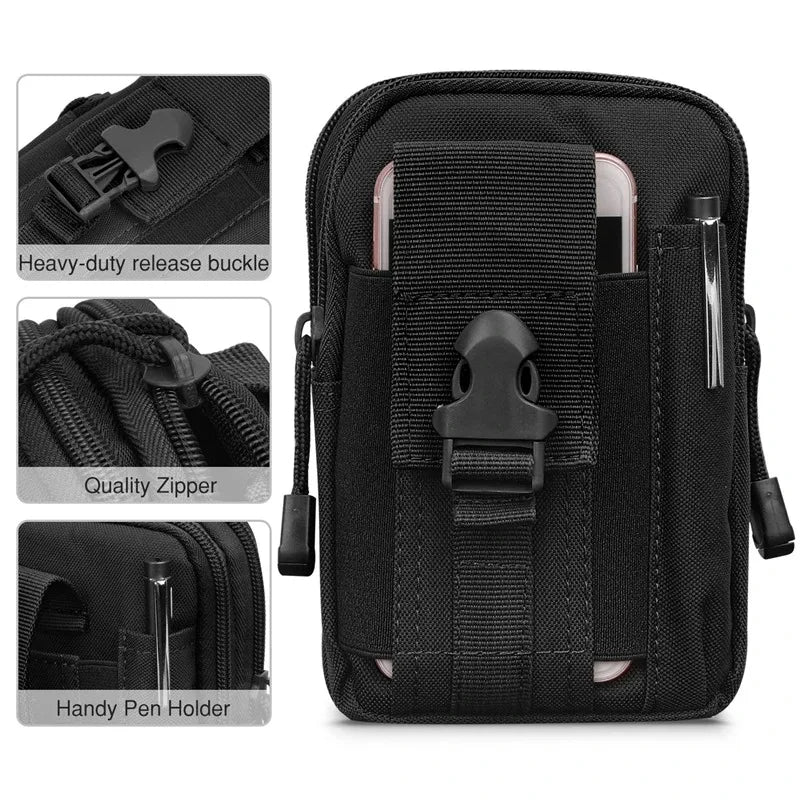 Waterproof Nylon Waist Pouch for Phones and Essentials