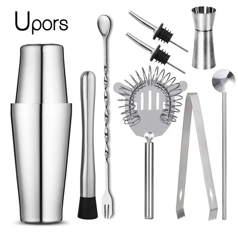 HookUpCo. Stainless Steel Cocktail Shaker Set