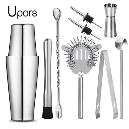 HookUpCo. Stainless Steel Cocktail Shaker Set