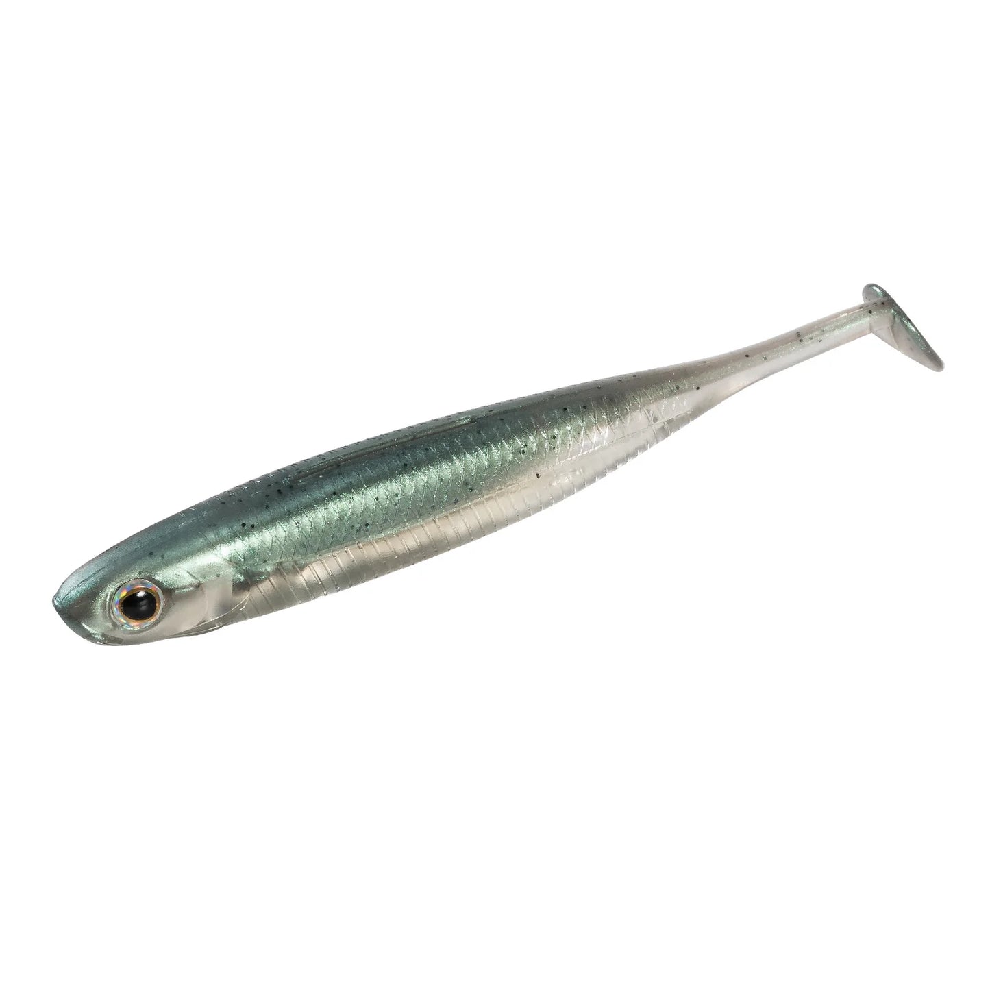 Realistic silver and green soft plastic fishing lure for outdoor fishing gear