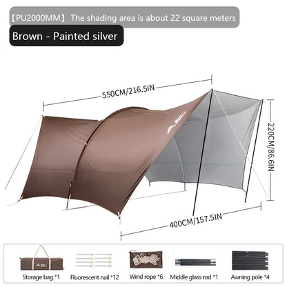 HookUpCo. Portable Tunnel Canopy with Sunblock Shade - HookUpCo.
