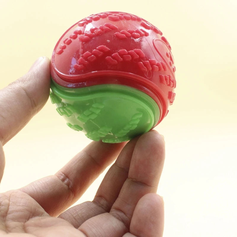 Soft TPR Squeaky Dog Ball Toy for Teeth Cleaning Fun