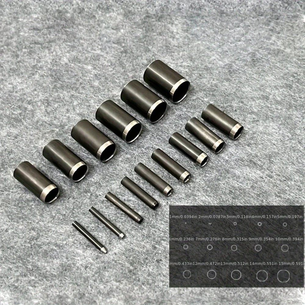 15 Sizes Round Hole Punch Tool Set with Storage Case