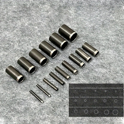 15 Sizes Round Hole Punch Tool Set with Storage Case