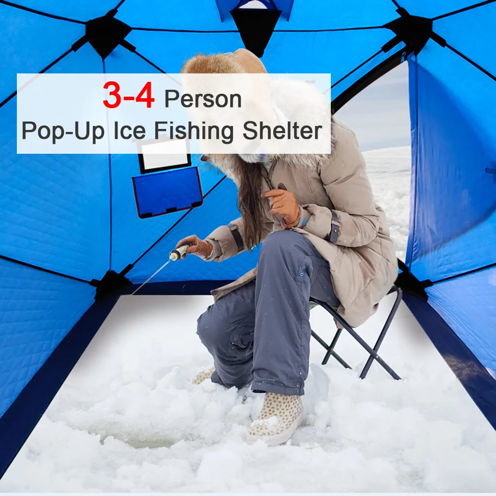 HookUpCo. Waterproof Winter Fishing Tent Shelter - HookUpCo.