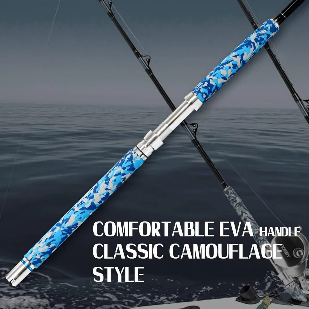 HookUpCo. Heavy Roller Fishing Rod 6'6" Camo - HookUpCo.