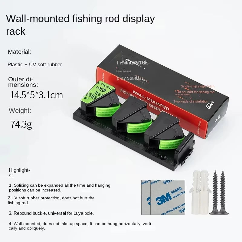 HookUpCo. Wall-Mounted Fishing Rod Rack - HookUpCo.
