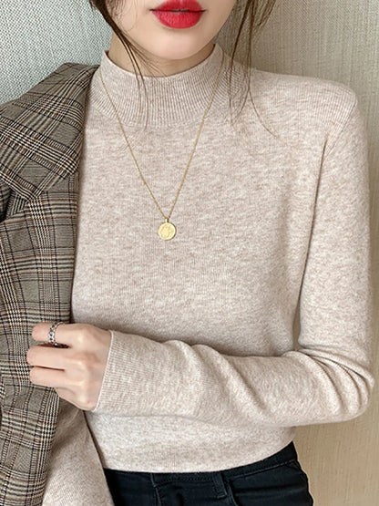 HookUpCo. Women's Stretch Knitted Turtleneck Sweater