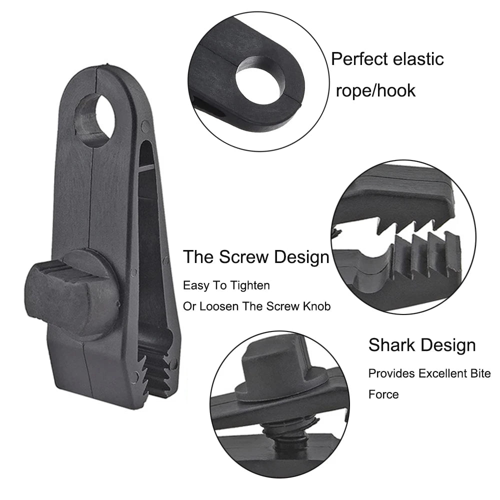 HookUpCo. Heavy Duty Camping Tarp Clips 20PC Set - HookUpCo.
