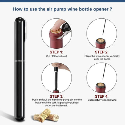 HookUpCo. Safety Air Pump Wine Opener Tool