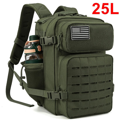 25L/45L Tactical Backpack with Bottle Holder for Outdoor Use